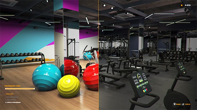 Fitness Center Renovator là game mô phỏng sửa chữa, cải tạo phòng Gym hiện đại