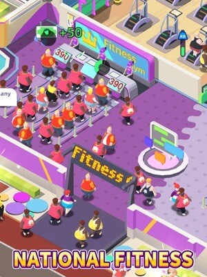 Fitness Club Tycoon cho bạn quản lý một phòng tập gym đông đúc