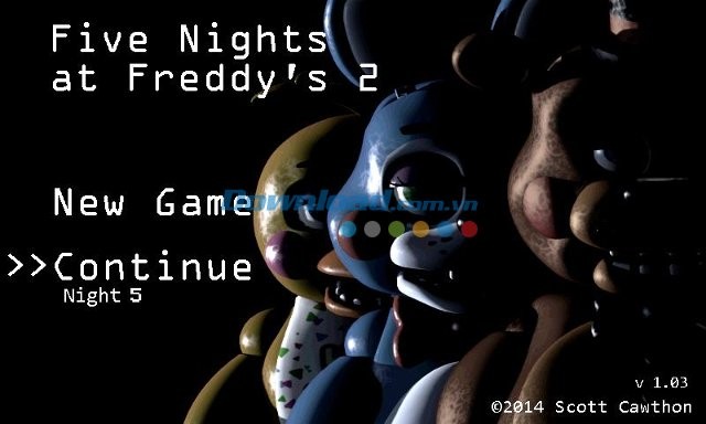 Giao diện game Five Nights at Freddy's 2 Demo
