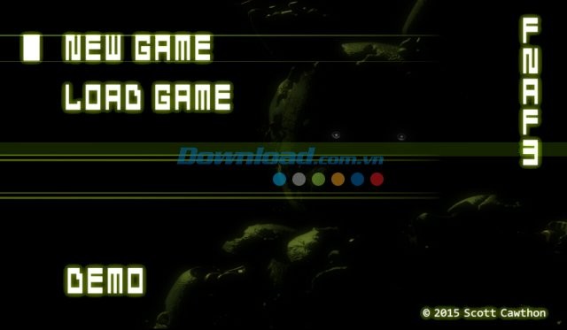 Giao diện game Five Nights at Freddy's 3 Demo cho Android
