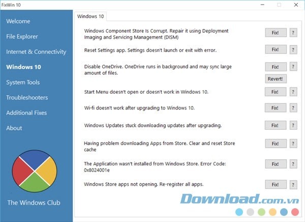 Bản sửa lỗi của Windows 10
