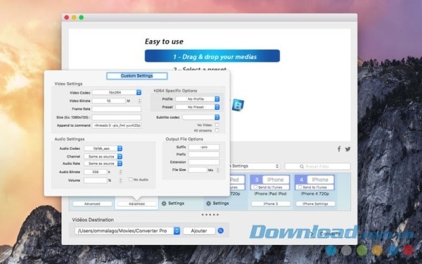Tùy chỉnh linh hoạt cấu hình Flac to Any Pro cho Mac
