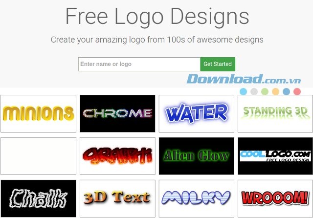 Giao diện Flamingtext