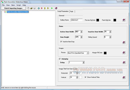 Flash Accordion Slideshow Maker