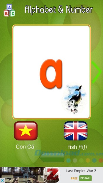 Bảng chữ cái và số