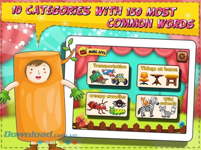 Flash Cards for babies gồm 150 từ phổ biến nhất