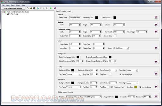 Flash Thumbnail Grid Gallery Builder