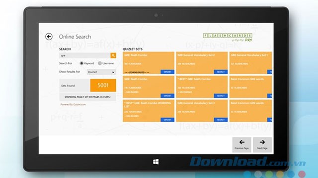 Tìm kiếm flashcard dễ dàng