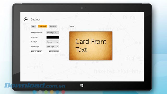 Các lựa chọn cài đặt