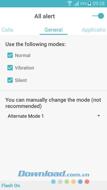 Thiết lập chung với FlashOnCall