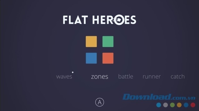 Một số tùy chọn trong game hành động Flat Heroes cho Mac, máy tính và Linux