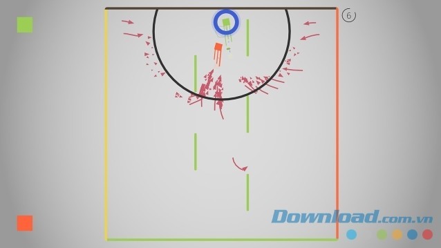 So tài với những người chơi khác trong game hành động Flat Heroes cho máy tính, Mac và Linux