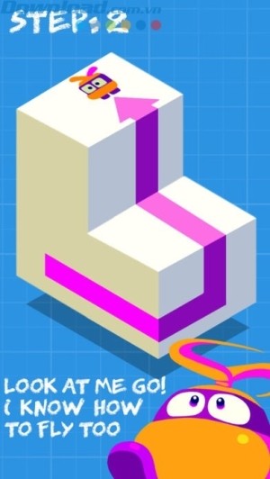 Nhấp vào màn hình để giúp nhân vật bay lên