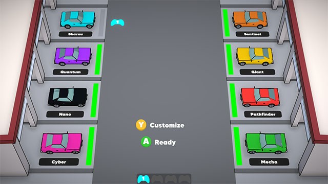 Đua xe nội bộ trên màn hình chia đôi hoặc cạnh tranh với đối thủ Flex Riders online