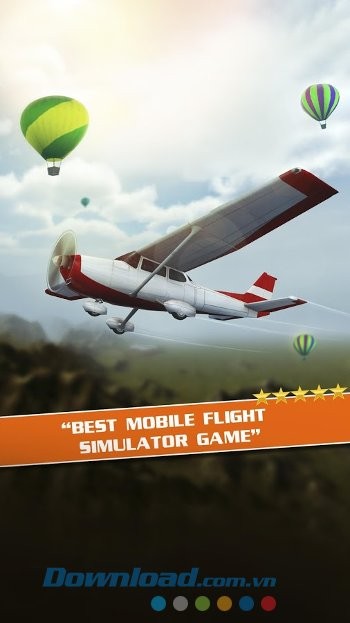 Hình ảnh chiếc máy bay trong game Flight Pilot Simulator 3D Free