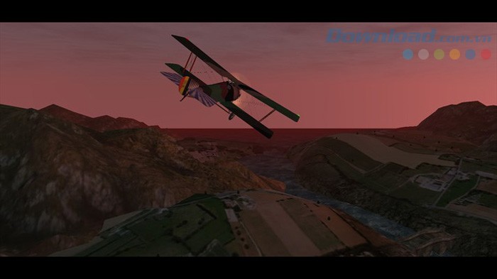 Điều khiển máy bay và ngắm hoàng hôn trong Fligh Theory