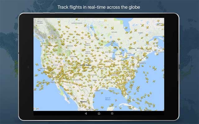 Flightradar24 cho Android là ứng dụng theo dõi chuyến bay trong thời gian thực