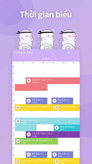 Thiết lập thời khóa biểu