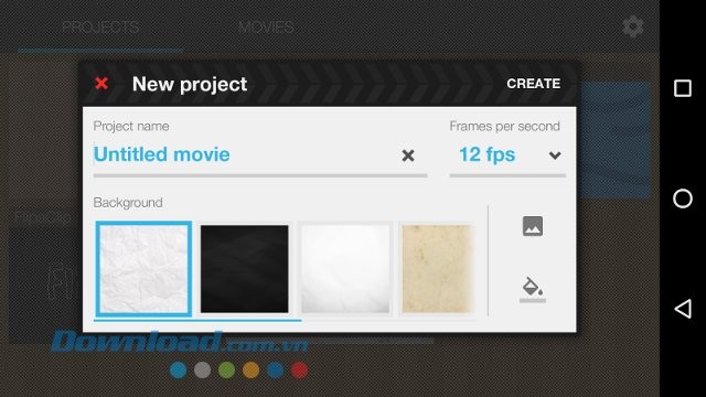Thêm dự án mới trên FlipaClip