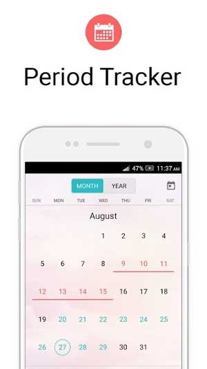 Flo giúp bạn theo dõi chu kỳ kinh nguyệt hiệu quả