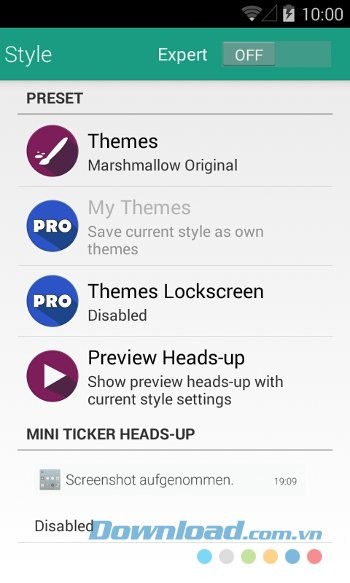 Tùy chỉnh phong cách trên Floatify