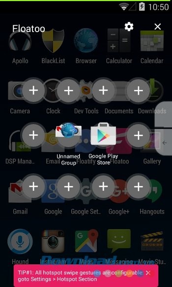 Tạo ngăn kéo ứng dụng với Floatoo