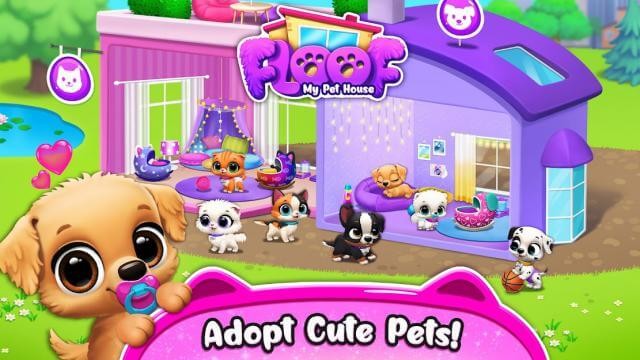 Nhận nuôi những con chó và mèo dễ thương trong game FLOOF - My Pet House