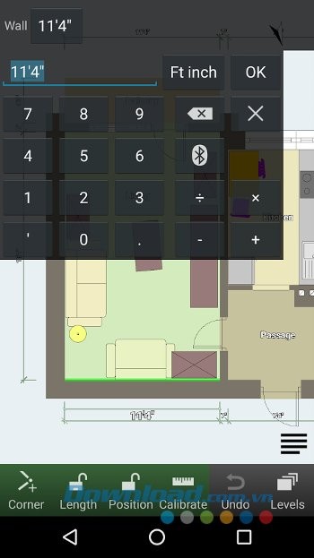 Dễ dàng thay đổi kích thước với Floor Plan Creator