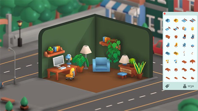 Sử dụng số tiền bán cây để mua hàng trăm món đồ nội thất, trang trí của Flora Corner game