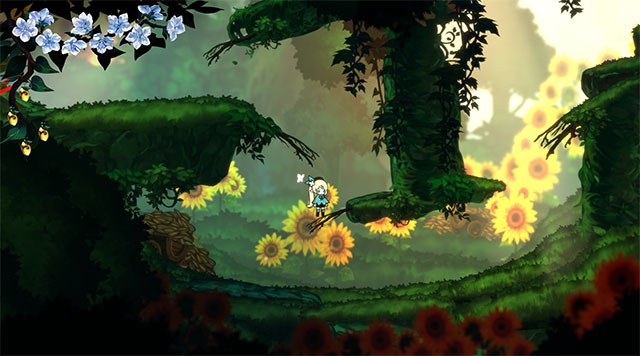 Bối cảnh game Florarium là khu rừng bí ẩn, đầy hoa và cây xanh