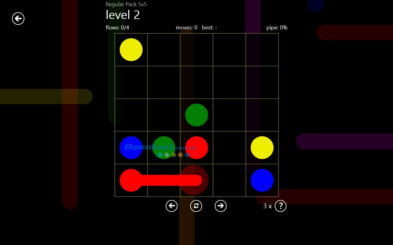 Cách chơi Flow Free chỉ đơn giản là nối các điểm cùng màu lại với nhau