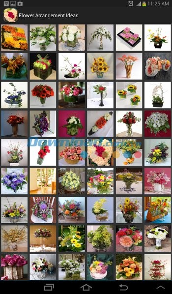 Flower Arrangement Ideas cho Android hỗ trợ chế độ xem dưới dạng lưới