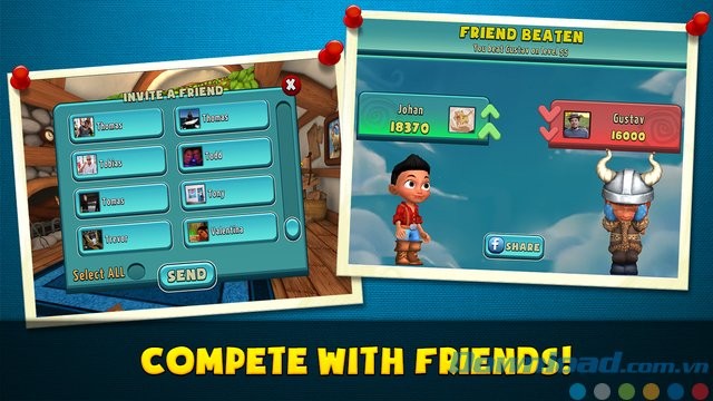 Cạnh tranh với bạn bè Facebook