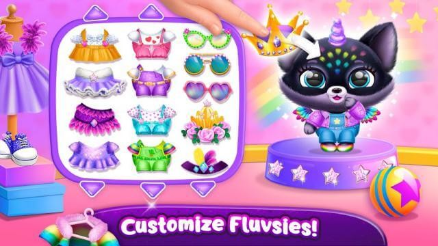 Chơi trò chơi thời trang với những con thú dễ thương trong game Fluvsies Pocket World