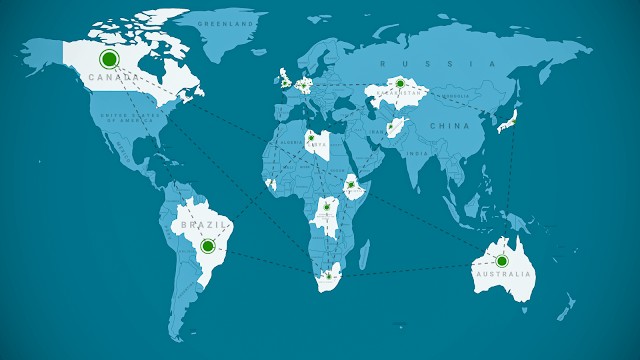 Kết nối các địa điểm, thành phố và quốc gia với nhau