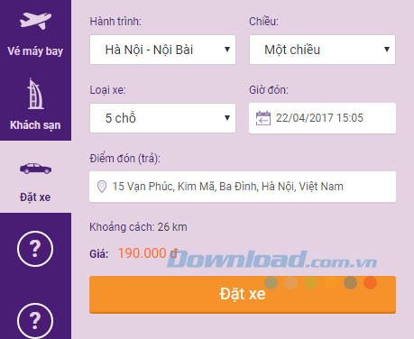 Đặt xe