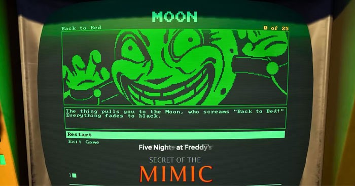 FNAF Secret of the Mimic: Hướng dẫn chơi Moon Mini-game và mở khóa kết thúc bí mật