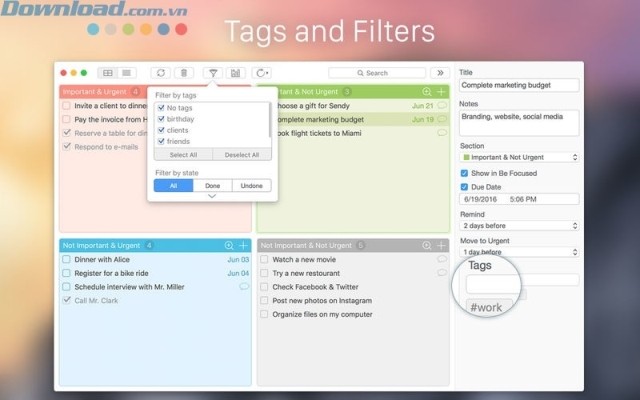 Gắn thẻ cho từng công việc