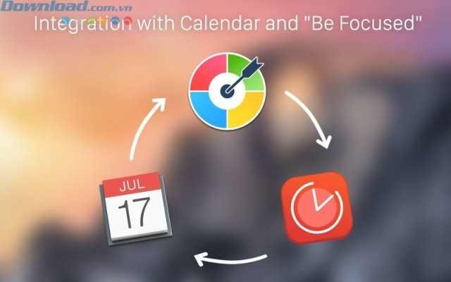 Đồng bộ với Calendar và Be Focused