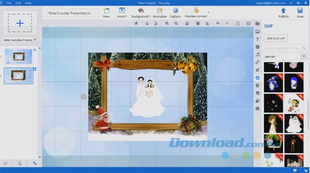 Giao diện phần mềm tạo slide Focusky