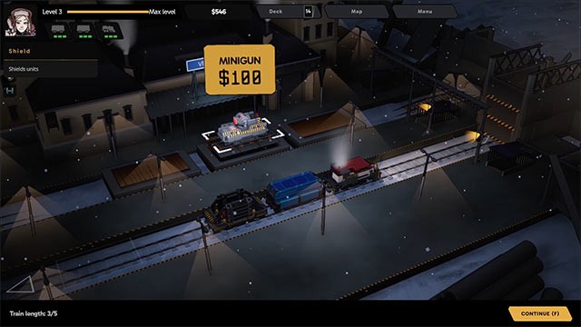 Nâng cấp đoàn tàu và bộ bài chiến lược trong khi chơi Fogpiercer game