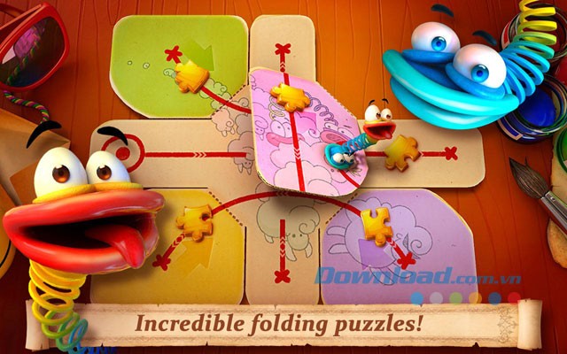 Tham gia ngay vào sân chơi giải đố trong game Fold the World