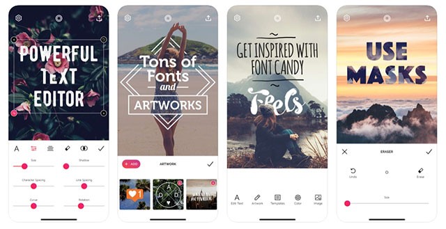 Chỉnh sửa và trang trí ảnh nghệ thuật với Font Candy App