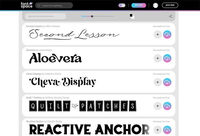 FontSpace sẽ giúp bạn tạo ra các phông chữ vui nhộn, thú vị và độc đáo