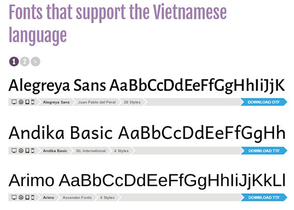 Khám phá kho font chữ hỗ trợ tiếng Việt tiện lợi