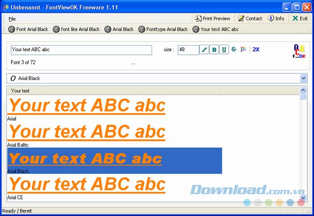 Tùy biến font chữ với FontViewOK
