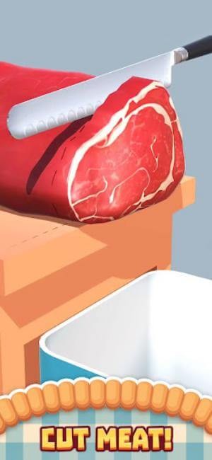 Cắt thịt theo đúng tỷ lệ, cân nặng được yêu cầu trong game Food Cutting