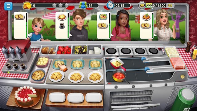 Nấu các món ăn quốc tế, nâng cấp nhà bếp và phục vụ khách