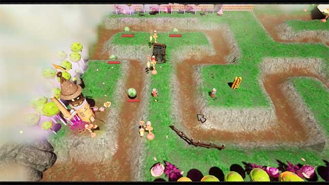 Game có 4 loại tháp khác nhau để sử dụng với 3 lần nâng cấp cho mỗi tháp