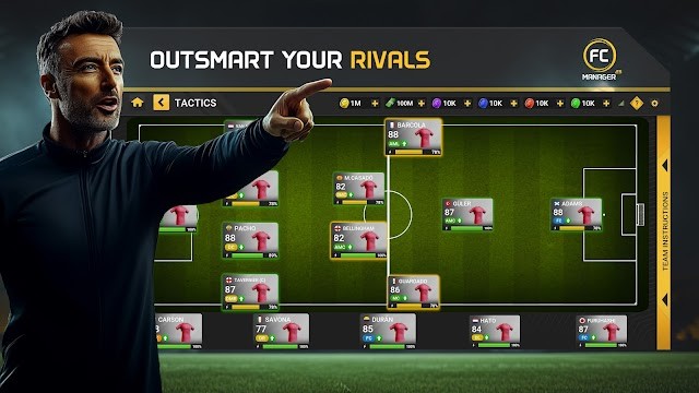 Đánh bại đối thủ bằng chiến thuật đỉnh cao của bạn trong game Football Club Manager 2025